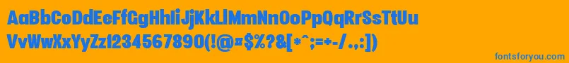 Vacersansfatpersonal Font – Blue Fonts on Orange Background