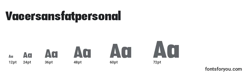 Vacersansfatpersonal Font Sizes
