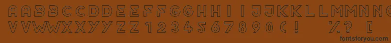 OrderOutline Font – Black Fonts on Brown Background