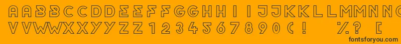 OrderOutline Font – Black Fonts on Orange Background