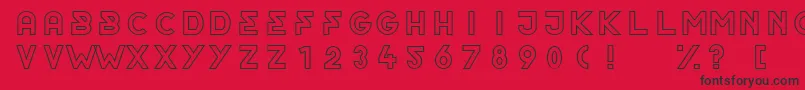 OrderOutline Font – Black Fonts on Red Background