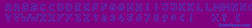 OrderOutline Font – Blue Fonts on Purple Background