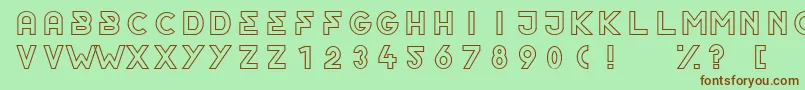 OrderOutline Font – Brown Fonts on Green Background