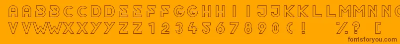 OrderOutline Font – Brown Fonts on Orange Background