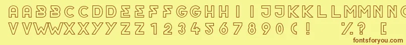 OrderOutline Font – Brown Fonts on Yellow Background