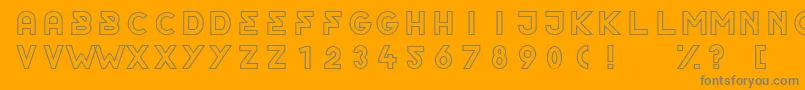 OrderOutline Font – Gray Fonts on Orange Background