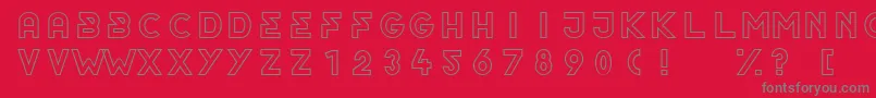 OrderOutline Font – Gray Fonts on Red Background