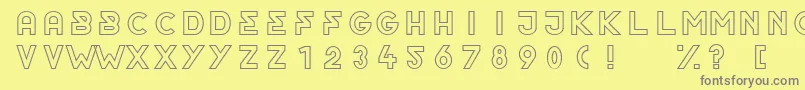 OrderOutline Font – Gray Fonts on Yellow Background