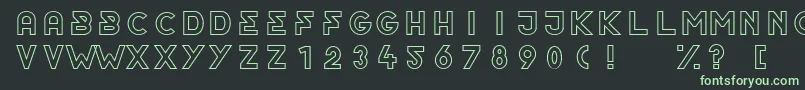 OrderOutline Font – Green Fonts on Black Background