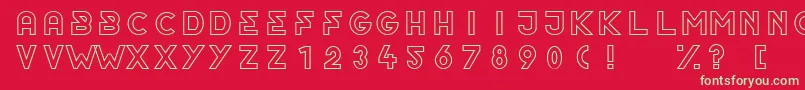 OrderOutline Font – Green Fonts on Red Background