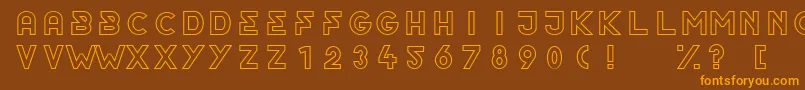 OrderOutline Font – Orange Fonts on Brown Background