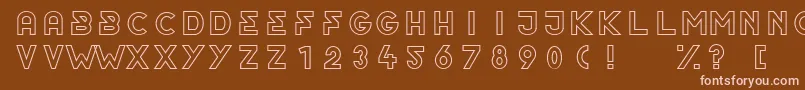 OrderOutline Font – Pink Fonts on Brown Background