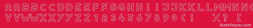 OrderOutline Font – Pink Fonts on Red Background