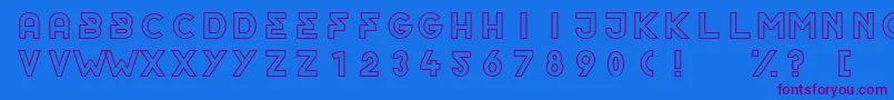 OrderOutline Font – Purple Fonts on Blue Background