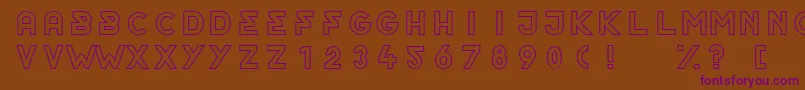 OrderOutline Font – Purple Fonts on Brown Background