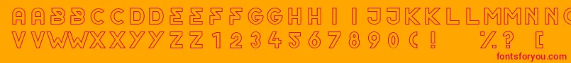 OrderOutline Font – Red Fonts on Orange Background