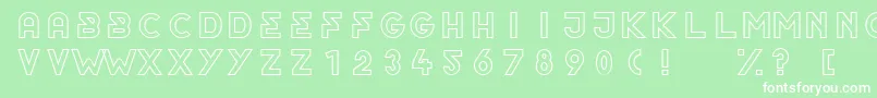 OrderOutline Font – White Fonts on Green Background