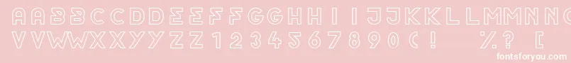 OrderOutline Font – White Fonts on Pink Background