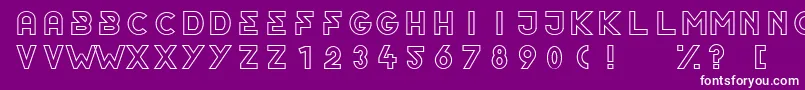 フォントOrderOutline – 紫の背景に白い文字