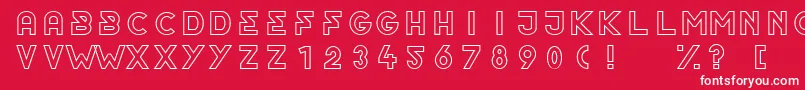 OrderOutline Font – White Fonts on Red Background