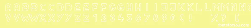 OrderOutline Font – White Fonts on Yellow Background