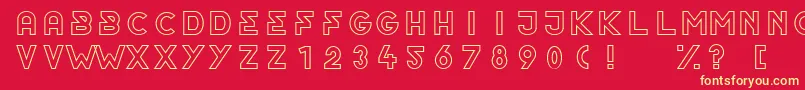 OrderOutline Font – Yellow Fonts on Red Background