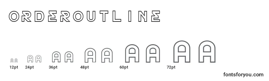 Размеры шрифта OrderOutline