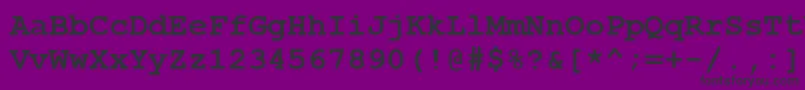 Шрифт CourierNewCyrBold – чёрные шрифты на фиолетовом фоне