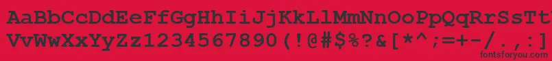 CourierNewCyrBold Font – Black Fonts on Red Background