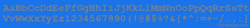 CourierNewCyrBold Font – Gray Fonts on Blue Background