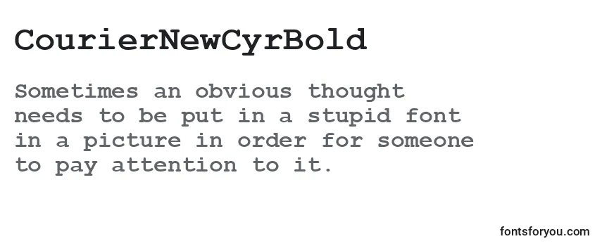 Review of the CourierNewCyrBold Font