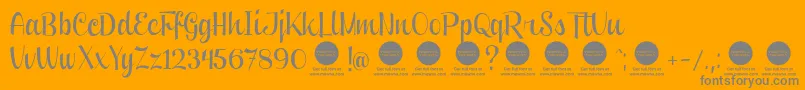 PersonaluseClipperScriptFat Font – Gray Fonts on Orange Background