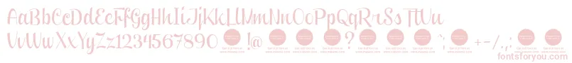 PersonaluseClipperScriptFat Font – Pink Fonts on White Background