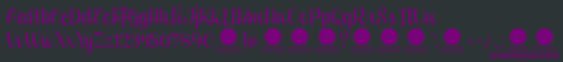 PersonaluseClipperScriptFat Font – Purple Fonts on Black Background