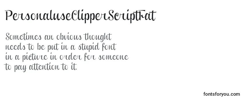 Шрифт PersonaluseClipperScriptFat