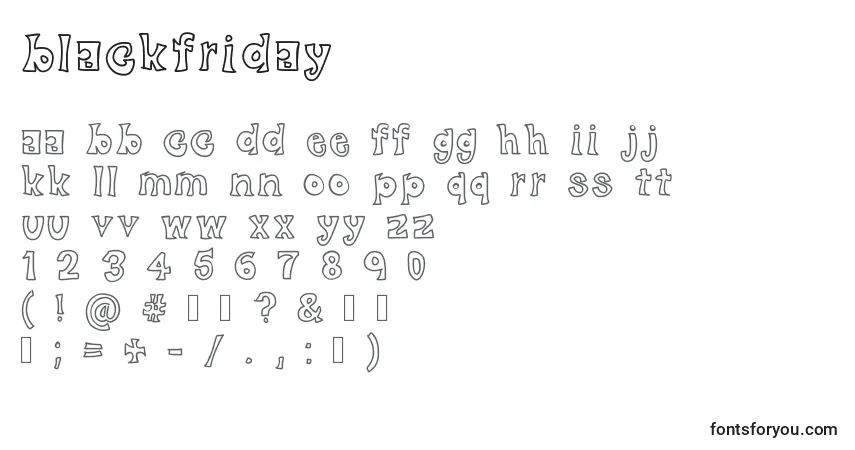 BlackFriday Font – alphabet, numbers, special characters