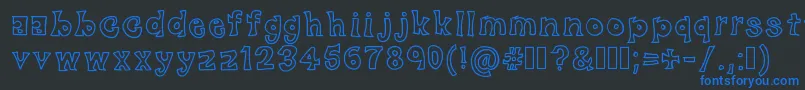 BlackFriday Font – Blue Fonts on Black Background