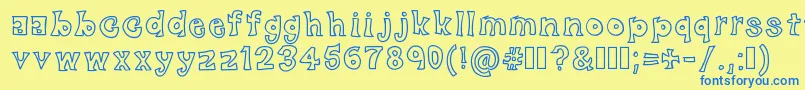 BlackFriday Font – Blue Fonts on Yellow Background