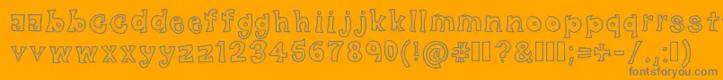 BlackFriday-fontti – harmaat kirjasimet oranssilla taustalla