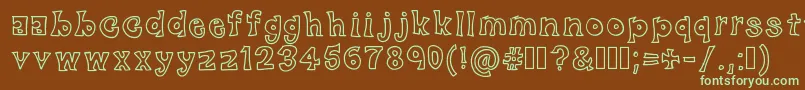 BlackFriday Font – Green Fonts on Brown Background