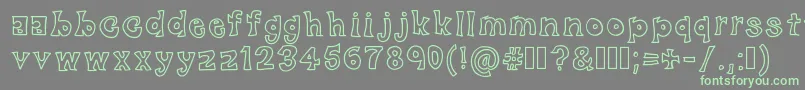BlackFriday-fontti – vihreät fontit harmaalla taustalla