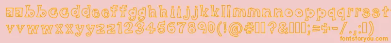 BlackFriday Font – Orange Fonts on Pink Background