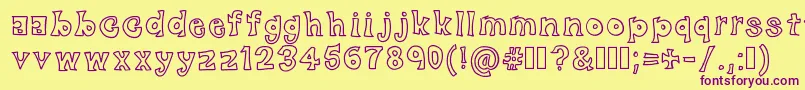 BlackFriday Font – Purple Fonts on Yellow Background