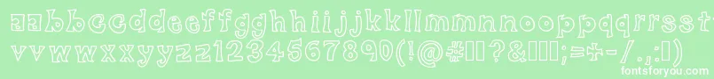 BlackFriday-fontti – valkoiset fontit vihreällä taustalla