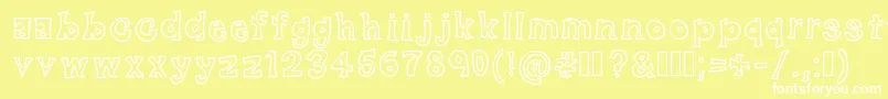 BlackFriday Font – White Fonts on Yellow Background