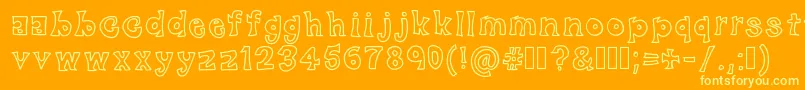 フォントBlackFriday – オレンジの背景に黄色の文字