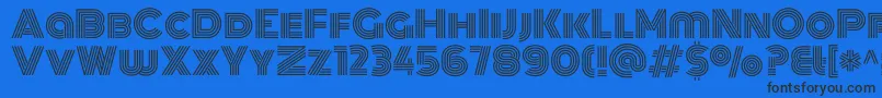 MonotonRegular Font – Black Fonts on Blue Background