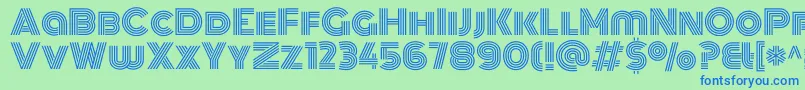 MonotonRegular Font – Blue Fonts on Green Background