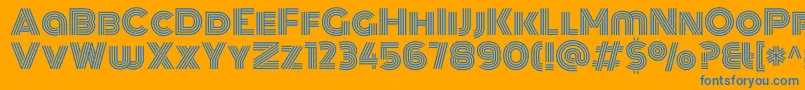 MonotonRegular Font – Blue Fonts on Orange Background