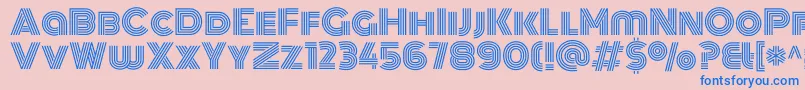 Шрифт MonotonRegular – синие шрифты на розовом фоне